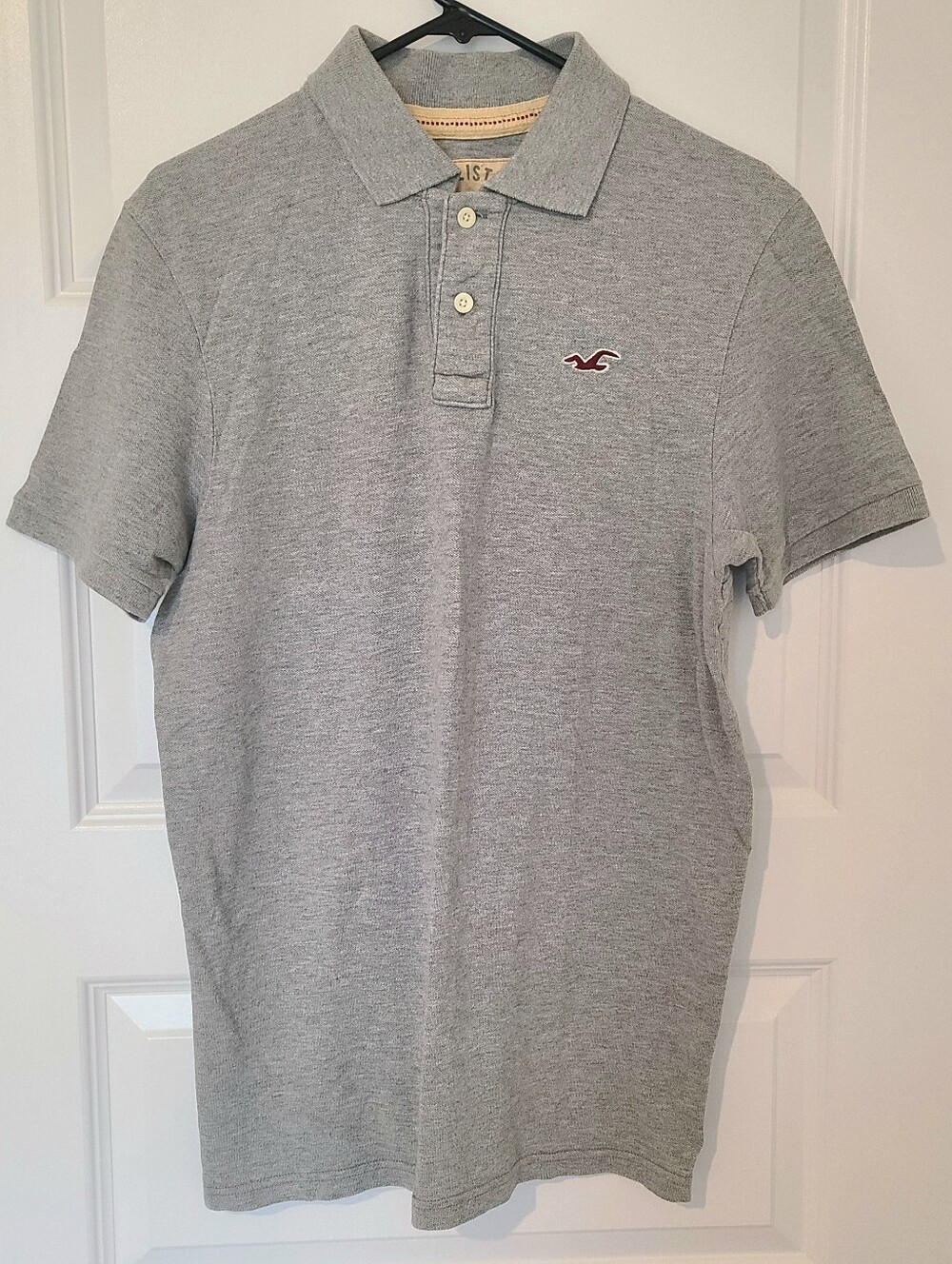 Hollister men’s grey polo shirt Size XL SUMMER SHORT SLEEVE Polo Pull Over